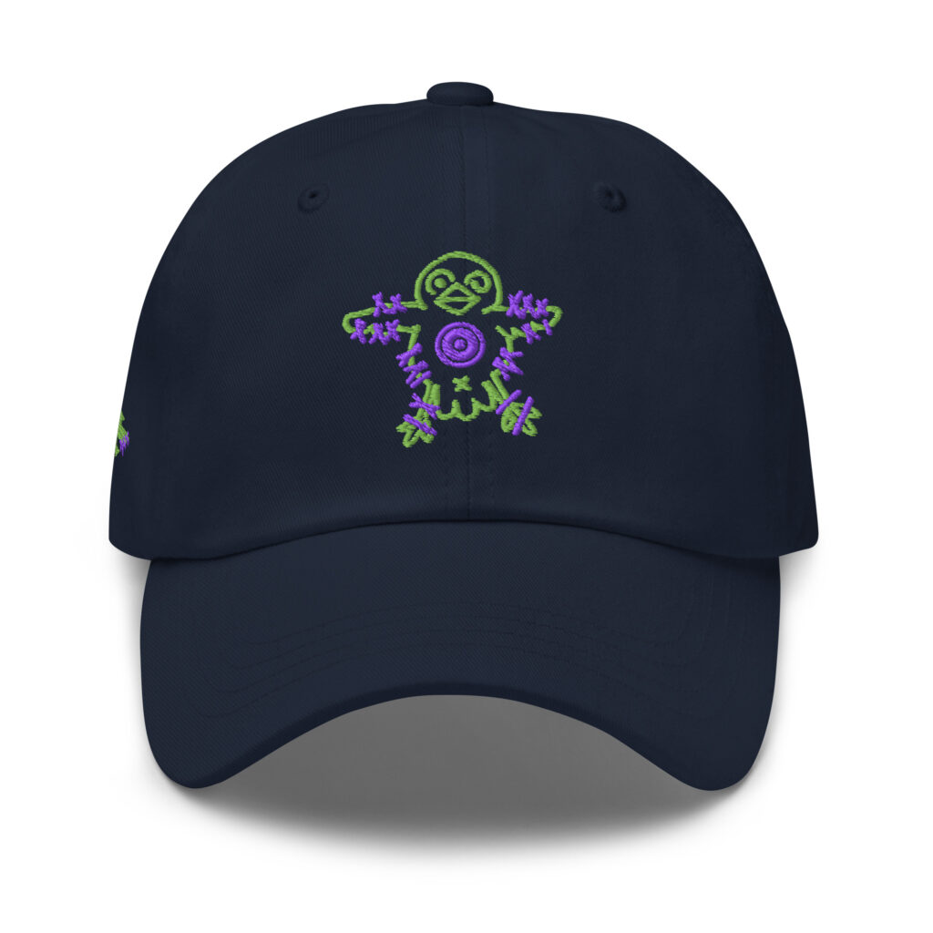 Casquette dad hat OIZOS Cible en sergé de coton, visière courbée et profil bas